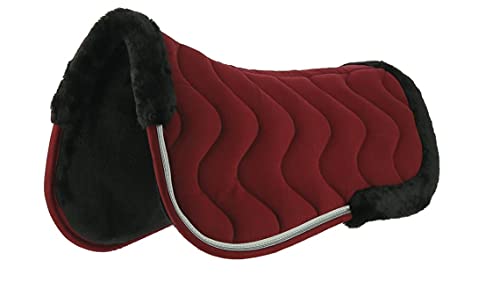 Amortisseur de dos RIDING WORLD pour poney - Confort et protection pour une équitation en toute sécurité (Taille PONEY, Coloris Bordeaux)