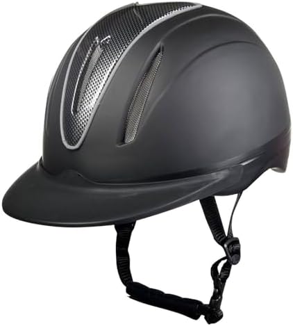 Casque d'équitation HKM SPORTS EQUIPMENT en carbone - Confort et sécurité pour cavaliers