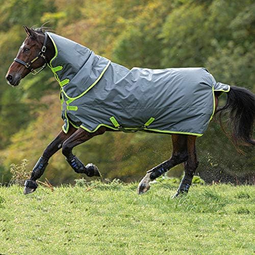 Couverture de sport imperméable Horseware Amigo Hero 900 Plus DF - Gris/citron vert 100 g: confort et protection pour votre cheval